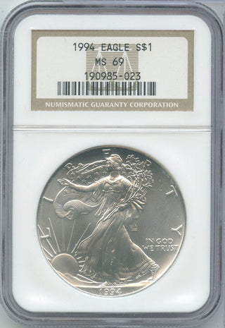 1994 American Eagle 1 oz Silver Dollar NGC MS69 Coin - DN518