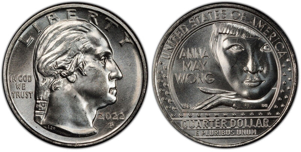 2022-P Anna Mae Wong American Women Quarter 25C Unc Philadelphia Mint 009