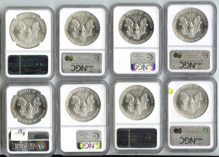 1986 - 2022 American Eagle 1 oz Silver Dollar Set NGC MS69 Certified - G922