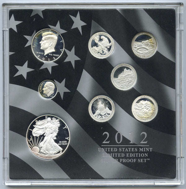 2012 Limited Edition Silver Proof Coin Set United States Mint OGP Eagle - G88