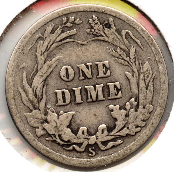 1915-S Barber Silver Dime - San Francisco Mint - MB902