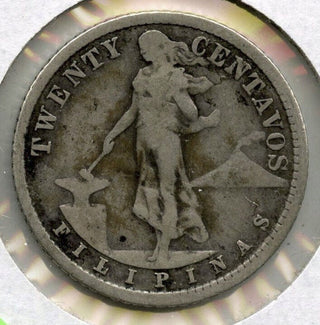 1916-S Philippines Silver Coin 20 Centavos - Filipinas United States - E219