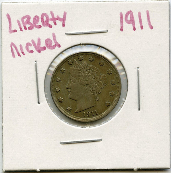 1911 Liberty V Nickel 5 Cent Coin- Five Cents - DM871