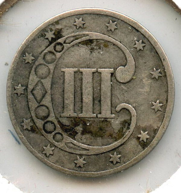 1853 3-Cent Silver Nickel - Three Cents - CA254