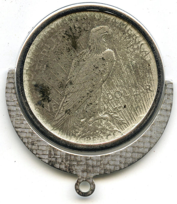 1923 Peace Silver Dollar Coin & Pendant Charm - B290