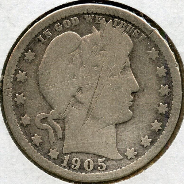 1905-O Barber Silver Quarter - New Orleans Mint - DM54
