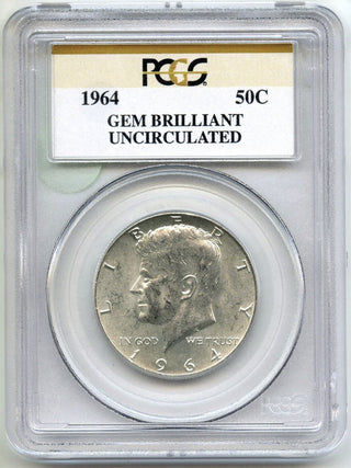 1964 Kennedy Silver Half Dollar PCGS Gem Brilliant Uncirculated - G671