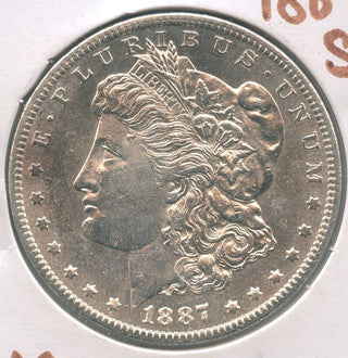 1887-S  Unc Morgan Silver Dollar $1 San Francisco Mint  - ER992