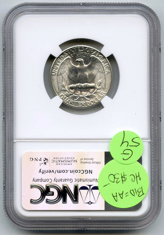 1946-D Washington Silver Quarter NGC MS65 Certified - Denver Mint - G54