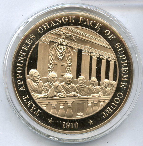 Taft Appointees Change Face of Supreme Court Bronze Medal Franklin Mint - JL133