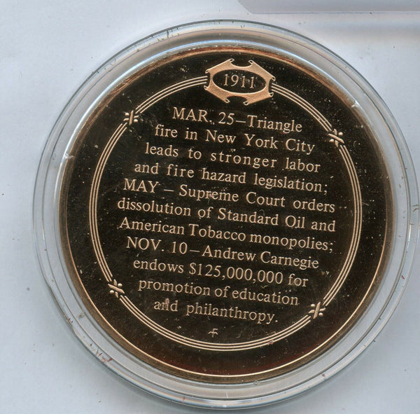 Andrew Carnegie Sparks Growth of Philanthropy Bronze Medal Franklin Mint JL141