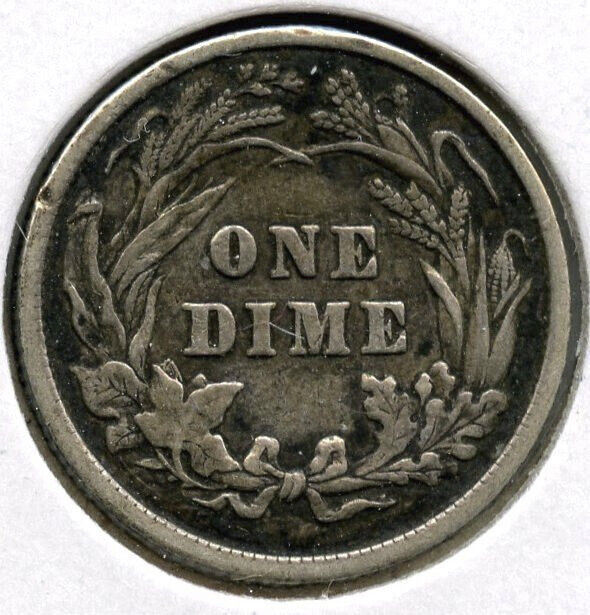 1897 Barber Silver Dime - Philadelphia Mint - G284