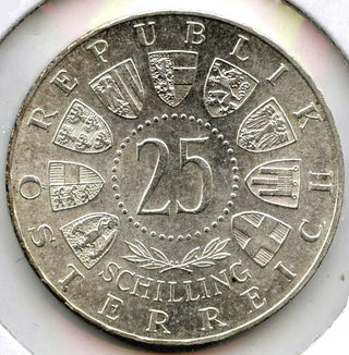 1957 Austria Silver Coin - Mariazell 25 Schillings - E604