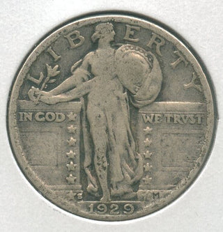 1929-S Silver Standing Liberty Quarter 25c San Francisco Mint - KR83