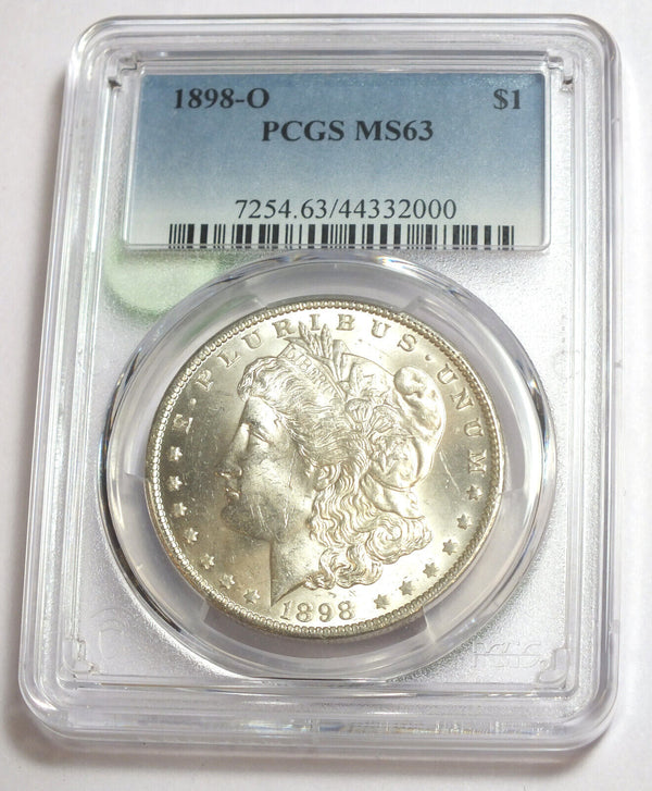 1898-O Morgan Silver Dollar PCGS MS 63 Certified - New Orleans Mint - CA812
