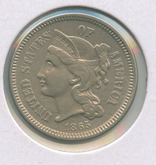 1865-P 3C Nickel Coin Philadelphia Mint - ER951