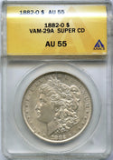 1882-O  Morgan Silver Dollar ANACS AU 55 $1 New Orleans Mint - DM820