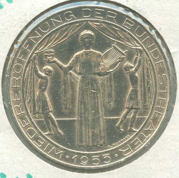 1955 Austria Reopening Of The National Theater Vienna Silver 25 Schillings-KR548