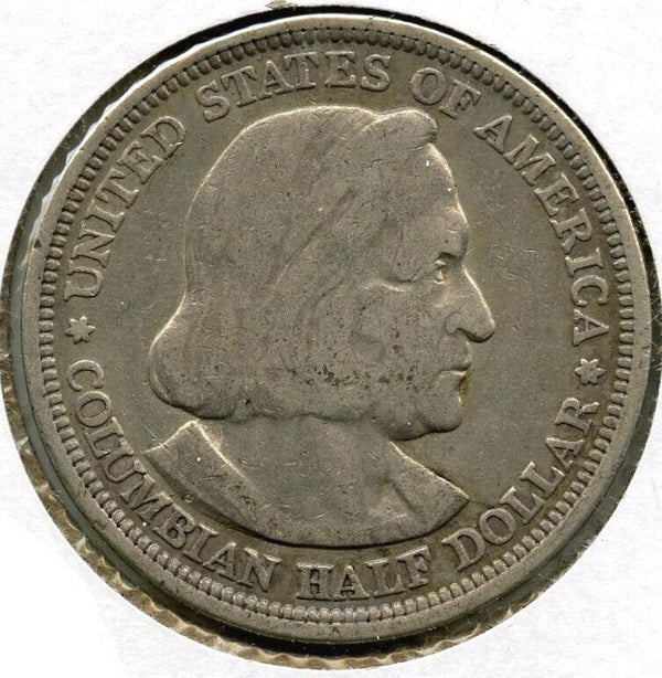 1893 Columbian Exposition Chicago Silver Half Dollar Commemorative Coin - A515