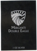 2022 Mercanti Double Eagle 1 oz Silver High Relief Coin Medal COA - JN882