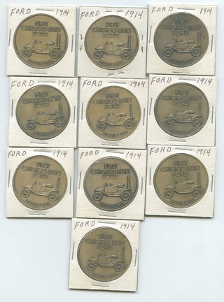 1972 First Chicago Built Model T 1914 Galaxie 500 Medal Lot of 10