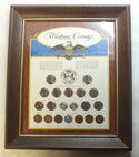 United States Wartime Coin Set 1942 - 1945 Nickels & Cents Collection Frame A419