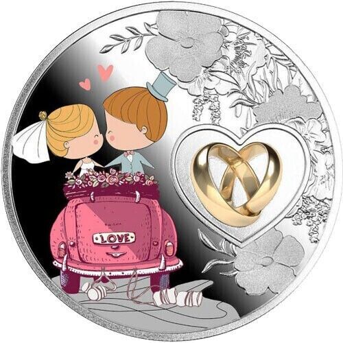 2022 Cameroon Wedding Day 17.5g Silver Proof 500 Franc Coin Poland Mint - JP208