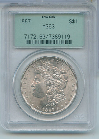 1887-P Silver Morgan Dollar $1 PCGS MS63 Philadelphia Mint - KR650