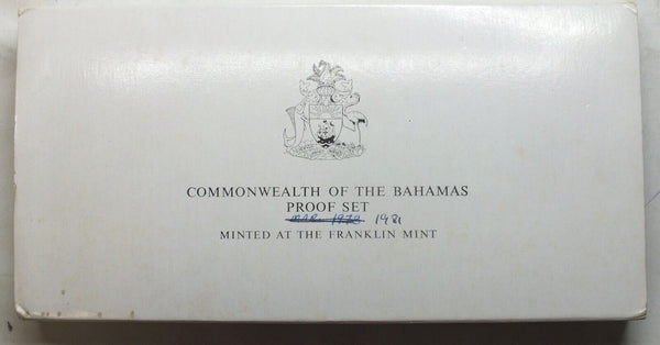 1981 Bahamas Proof Coin Set OGP Franklin Mint - A427