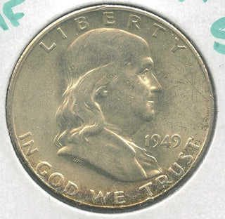 1949 S Silver Ben Franklin Half Dollar UNC 50C San Francisco Mint -DN755