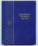 1938 - 1964 Jeffesron Nickles Dansco New Coin Album 9410 -DM111