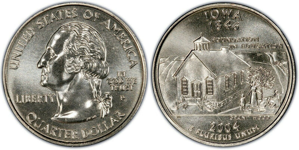 2004-P Iowa Statehood Quarter 25C Uncirculated Coin Philadelphia mint 057