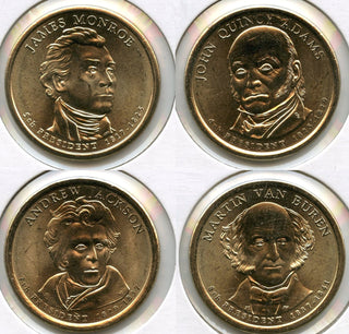2008-D Presidential Dollar 4-Coin Set - Jackson Monroe Adams van Buren - AL584