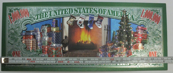 Merry Christmas Santa Claus $1,000,000 Note Stocking Stuffer Million Gift GFN71