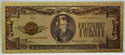 1928 $20 Gold Certificate Novelty 24K Gold Foil Plated Note Bill 6