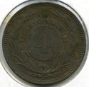 1869 Uruguay Coin 4 Centesimos - Republica Oriental - A610