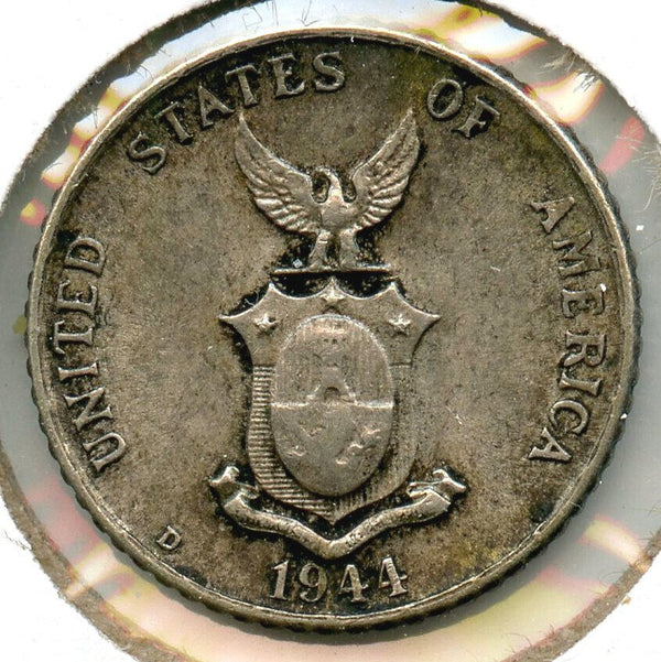 1944-D Philippines Silver Coin - 10 Centavos - Filipinas - CA518
