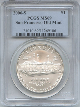 2006 S San Francisco Old Mint Commemorative Silver Dollar PCGS MS69  -DN439