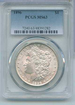 1896-P Silver Morgan Dollar $1 PCGS MS63 Philadelphia Mint - KR660