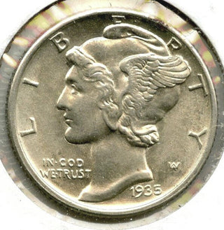 1935 Mercury Silver Dime - Philadelphia Mint - G810