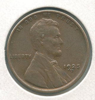 1925 S Lincoln Wheat Cent 1C San Francisco Mint - ER296