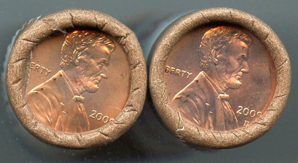 2009 Lincoln Cent Penny Formative Years (2) Coin Rolls Philadelphia Denver A263