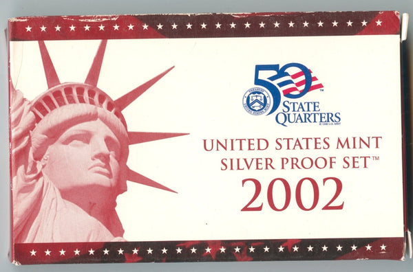 2002-S Silver United States US Proof Set 10 Coin Set San Francisco Mint