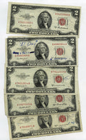 1953 + 1963 $2 United States Notes Red Seal Currency Lot of (100) Bills - G81