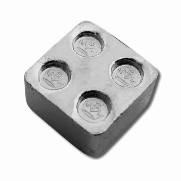 Building Blocks LEGO 1/2 Troy Oz 999 Fine Silver Bar Stackable 2x2 - JN899
