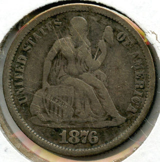 1876 Seated Liberty Silver Dime - Philadelphia Mint - JM001