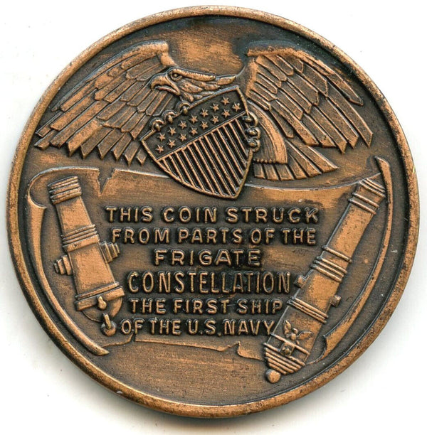 1797 U.S. Frigate Constellation Souvenir Coin Art Medal Round - CC854
