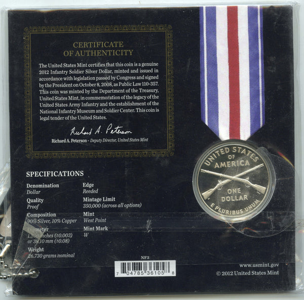 2012 Infantry Soldier Silver Dollar US Mint Defenders of Freedom Set - G957
