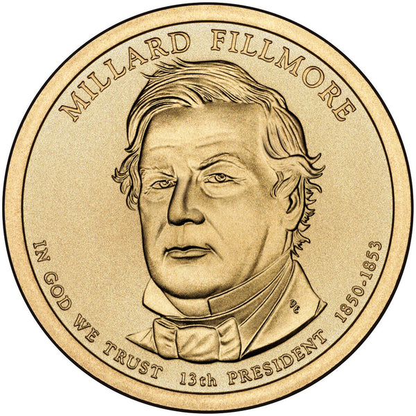 2010-P Millard Fillmore Presidential US Golden Dollar $1 Coin Philadelphia mint