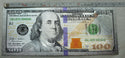 2009 A Benjamin Franklin US $100 Note Novelty Silver 999 Foil Plated Bill LG652